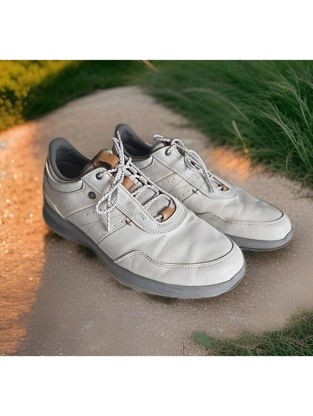 Foot Joy Stratos Mens Size 10 White Leather Golf Shoes 50012